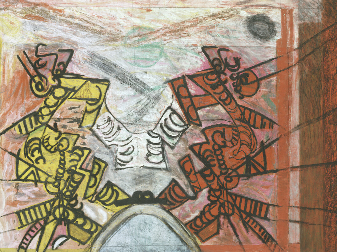 Gerald Wilde, The Marriage of Heaven and Hell, Pastel and gouache on paper, 1971-72, 148 x 207 cm, Courtesy October Gallery, London