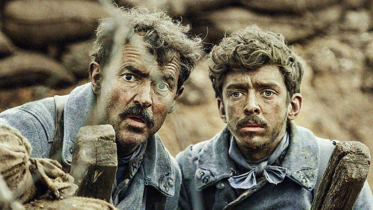 Os atores Albert Dupontel e Nahuel Pérez Biscayart em cena do filme Au Revoir là-Haut (França/Canadá) lançado em 2017