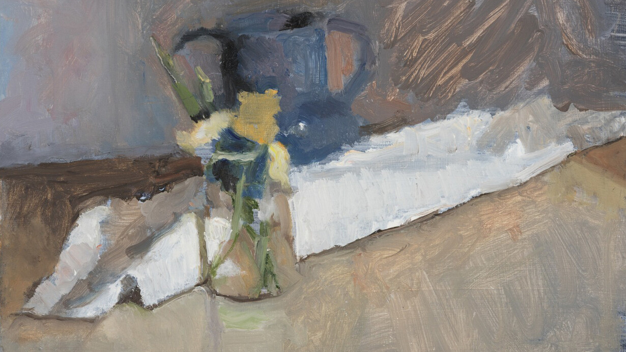 Catherine Maize, Blue amphora and vase (detail), 2023. Courtesy of Paul Thiebaud Gallery