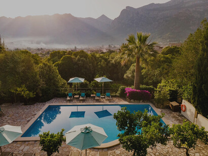 Finca can coll hotel pool in Mallorca, Spain