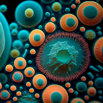 Ilustração de células. Mito n.º3: as células estaminais são todas iguais