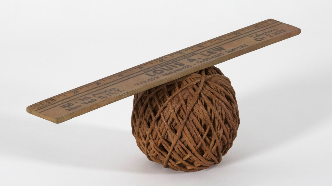 Robert Rauschenberg, Untitled, 2008, Patinated and painted bronze, 4 1/8 x 11 13/16 x 3 3/4 inches, Edition of 5  Art © Robert Rauschenberg Foundation/Licensed by VAGA, New York, NY