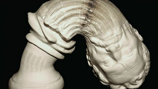 Li Hongbo, Bust of Michelangelo paper, 50 x 20 x 25cm, 2012. Courtesy Klein Sun Gallery, New York. © Li Hongbo