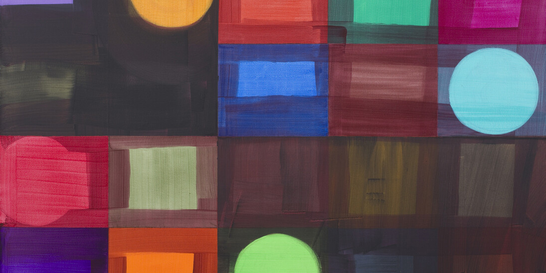 Wilbury Four, 2017, acrylic on canvas, 100 x 150 cm. Courtesy of FOLD