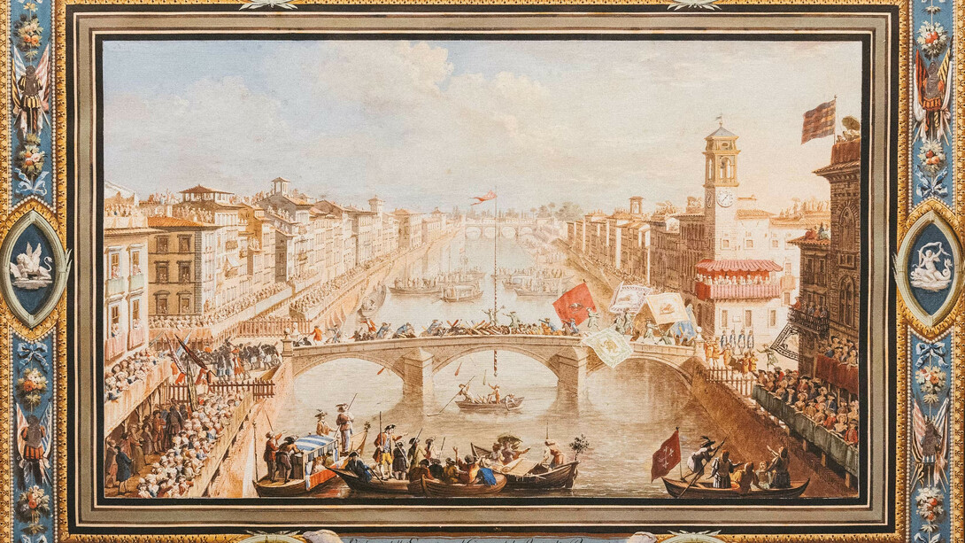Gioco del Ponte a Pisa, 1785. Per gentile concessione delle Gallerie degli Uffizi