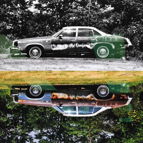 Margaret Innerhofer, Heavy Metal - Oldsmobile, 2023, signature on the back, archival pigment print on Hahnemühle cotton canvas, 109.2x109.2 cm. Edition of 3, © Margaret Innerhofer. Courtesy of Ethan Cohen Gallery