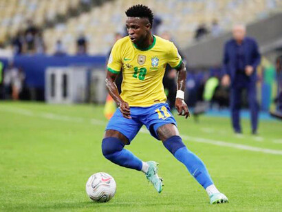 Vinicius Jr, jugador del Real Madrid y de la selección de Brasil, quien disputará su primer Mundial con la 'absoluta' en Qatar 2022