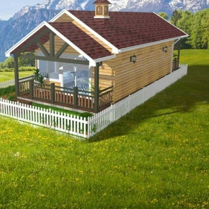 Exterior view of Woods Villa Cottage in Dhamas Village, India