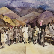Roger Ferreira, Peace march (detail), 2008. Courtesy of Aga Khan Museum