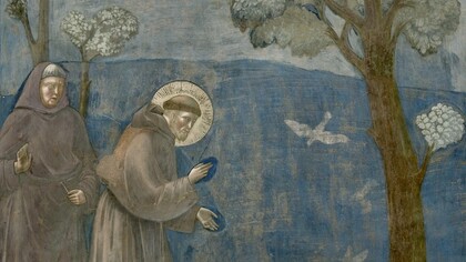 San Francisco predicando a los pájaros, Giotto di Bondone, 1297-1299