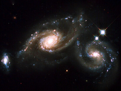 Dos galaxias en colisión en la constelación de Virgo (Hubble)