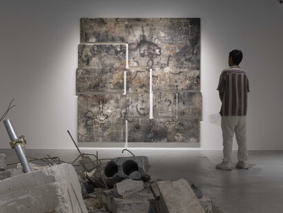 Salma Dib, Marks of return, exhibition view. Courtesy of Aisha Alabbar Gallery