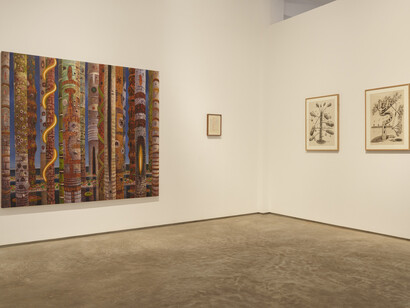 Various artists, Touch the sky, exhibition view. Courtesy of Galerie Mirchandani + Steinruecke