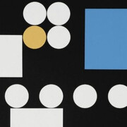 Sophie Taeuber-Arp, Composition à rectangles, cercles, carré et carré de cercles (detail), 1933. Courtesy of Schneider Museum of Art