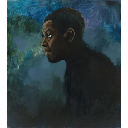 Lynette Yiadom-­Boakye, Uncle Of The Garden, 2014 Courtesy the artist, Corvi-­Mora, London and Jack Shainman Gallery, New York, Photo: Marcus Leith