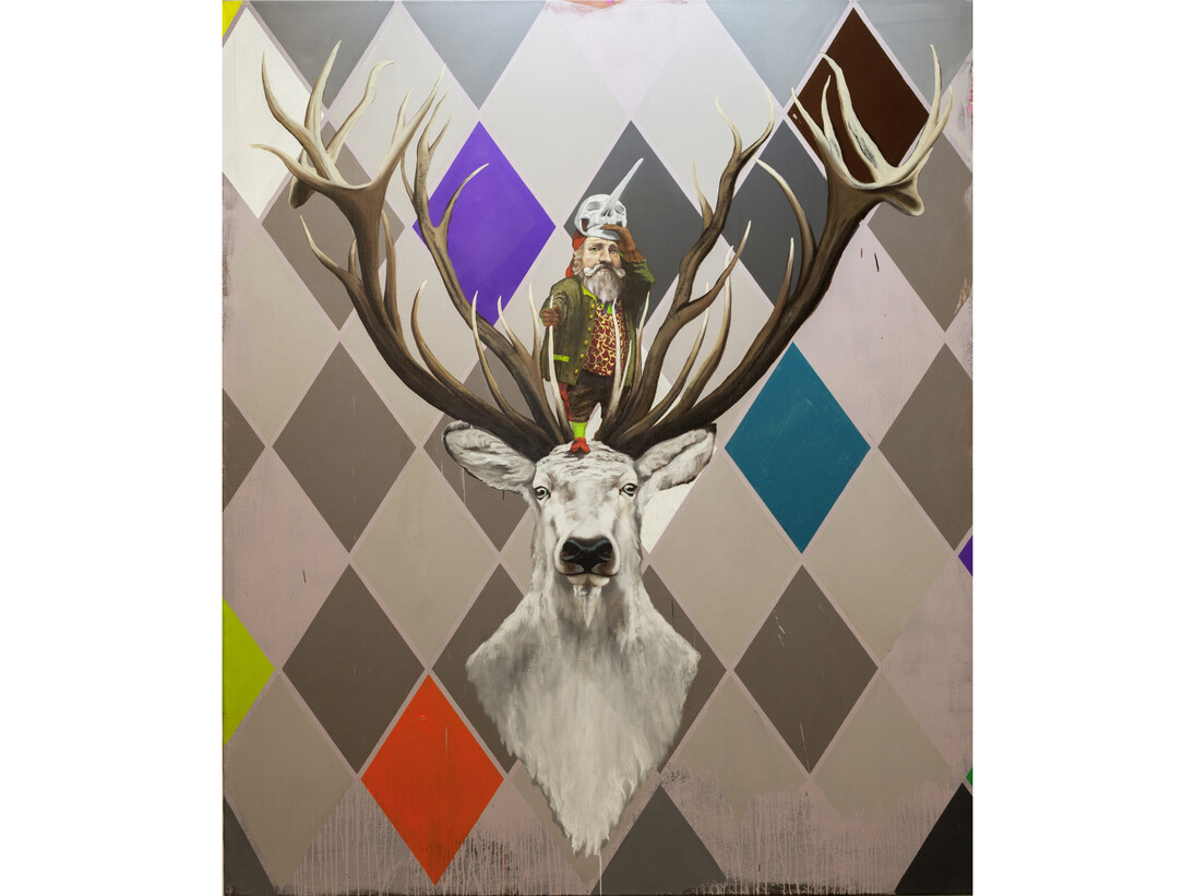 GAMA (b. 1977), Die Wächter IX (The Guardian IX), 2013, Oil on canvas, 118 1/4 x 98 1/2 in (300 x 250 cm)