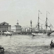 Ferdinand Victor Perrot, Imprimeries Lemercier, Daziaro Publishing House, The building of Saint Petersburg’s old stock exchange, ca. 1840. Courtesy of Georgia Museum of Art