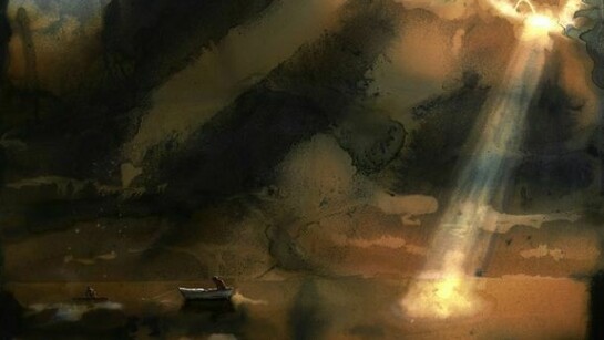 Alexis Rockman, Pi Adrift, 2009 Watercolor, ink, and gouache on paper 18 x 24 inches (45.7 x 61 cm)