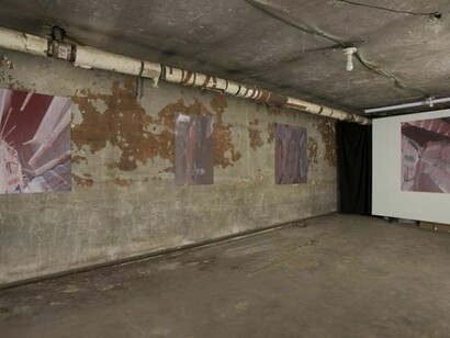 Installation view, basement gallery: Joe Pflieger, Manifest, March 2014, at Monya Rowe Gallery