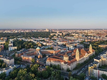 Vista aerea di Moabit a Berlino, Germania