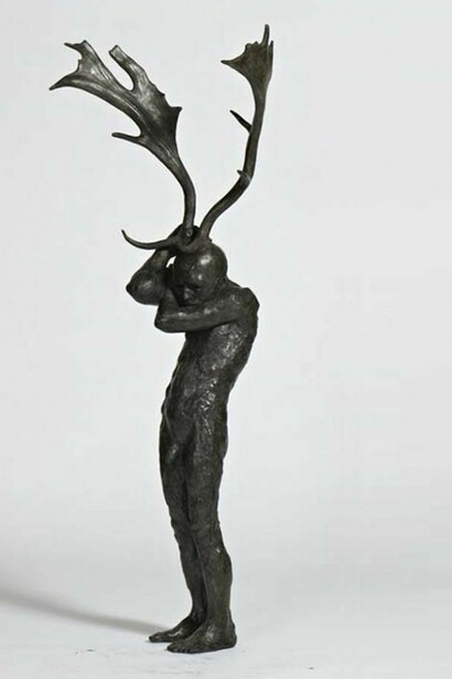 Beth Carter, Antler Figure, 2013, Bronze (edition of 15), 60" x 21" x 21"