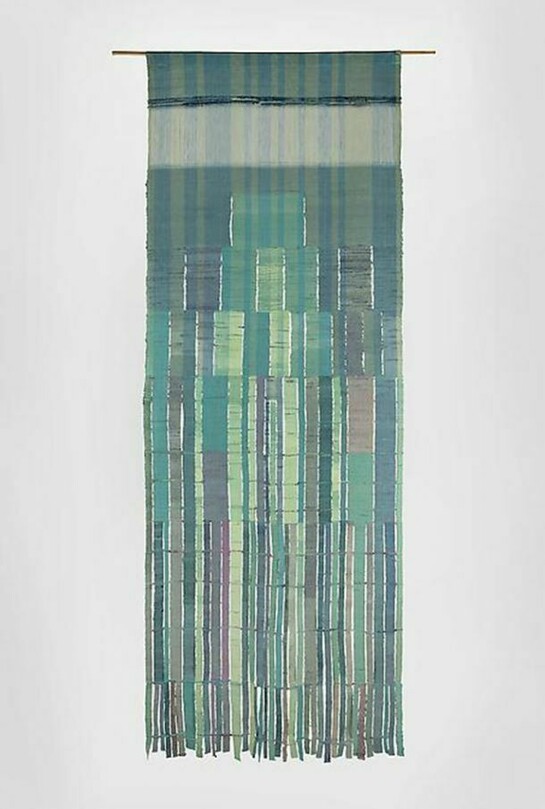 Sheila Hicks, Ribbons, 1964 c. Cotton mounted on bamboo, 36.22 x 102.3 x 6 inches, 92 x 260 cm
