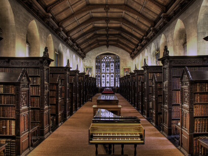 Antigua biblioteca del St John's College, Cambridge, RU