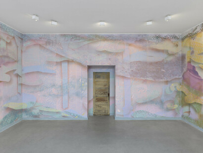 Laura Owens, exhibition view. Courtesy of Matthew Marks Gallery