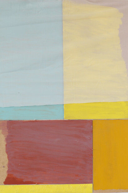 Ellen Hyllemose, Untitled, from the series
‘Close To The Farm’, 2015, Masonite, fabric, and acrylic, 90 x 73 cm