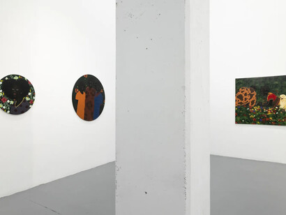 Olasunkanmi Akomolehin, Moments that shape us, exhibition view. Courtesy of Ethan Cohen Gallery