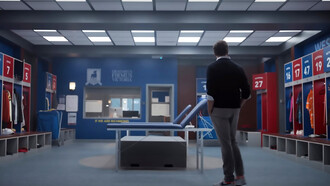 Jason Sudeikis as Ted Lasso in the Tv series Ted Lasso