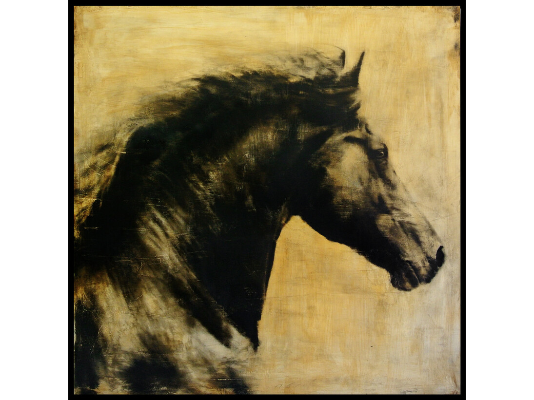 Ken Peloke, Sun Dancer, Oil on Wood Panel, 48 x 48, 2014