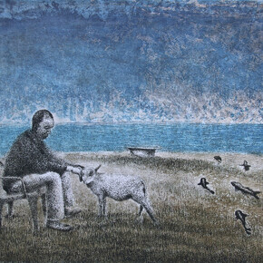 Daniel Lipstein, 'Compassion', etching and aquatint, 41.5 x 58.8 cm, Copyright the artist