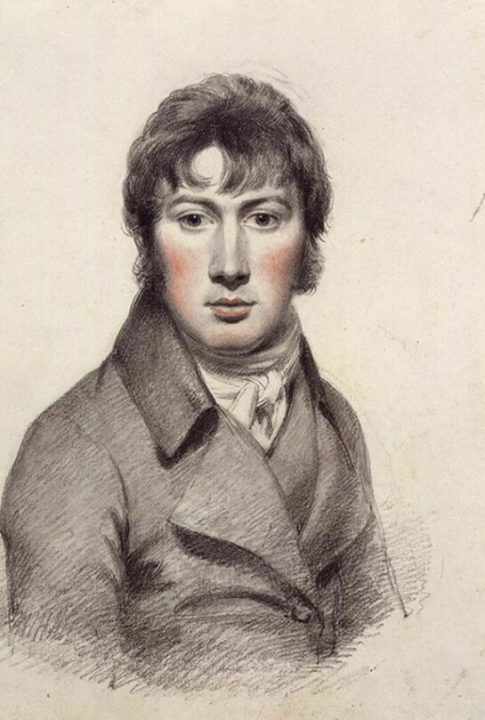 Self-portrait, John Constable, c. 1799-1804, pencil and black chalk heightened with white and red chalk. © National Portrait Gallery, London