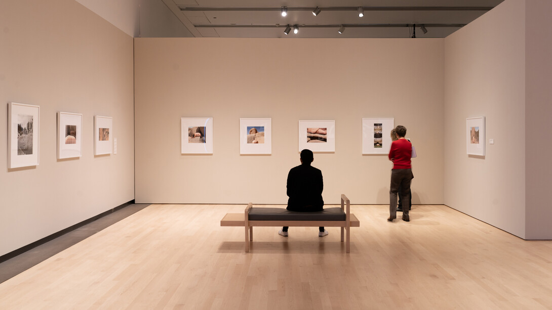 Laura Aguilar, Nudes in nature, exhibition view. Courtesy of Phoenix Art Museum
