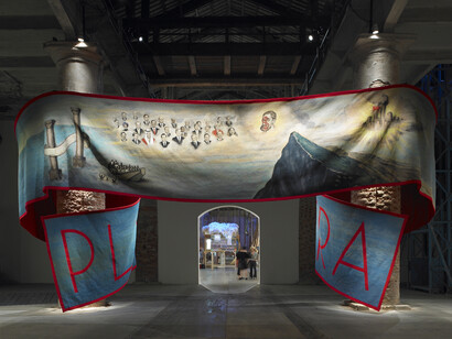 Goshka Macuga, Plus Ultra, courtecy of Venice Biennale, Kate MacGarry Gallery
