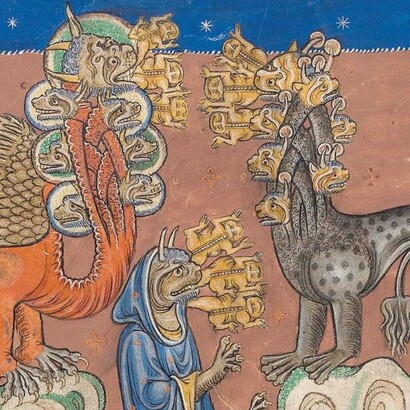 Manoscritto miniato dell'Apocalisse, Cambridge, Trinity College Library, UK