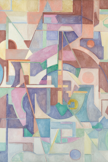 Maurice Golubov (1905-1987), detail of Untitled, 1972, Oil on canvas, 47 1/2 x 39 3/4 inches (120.7 x 101 cm), Signed and dated lower right