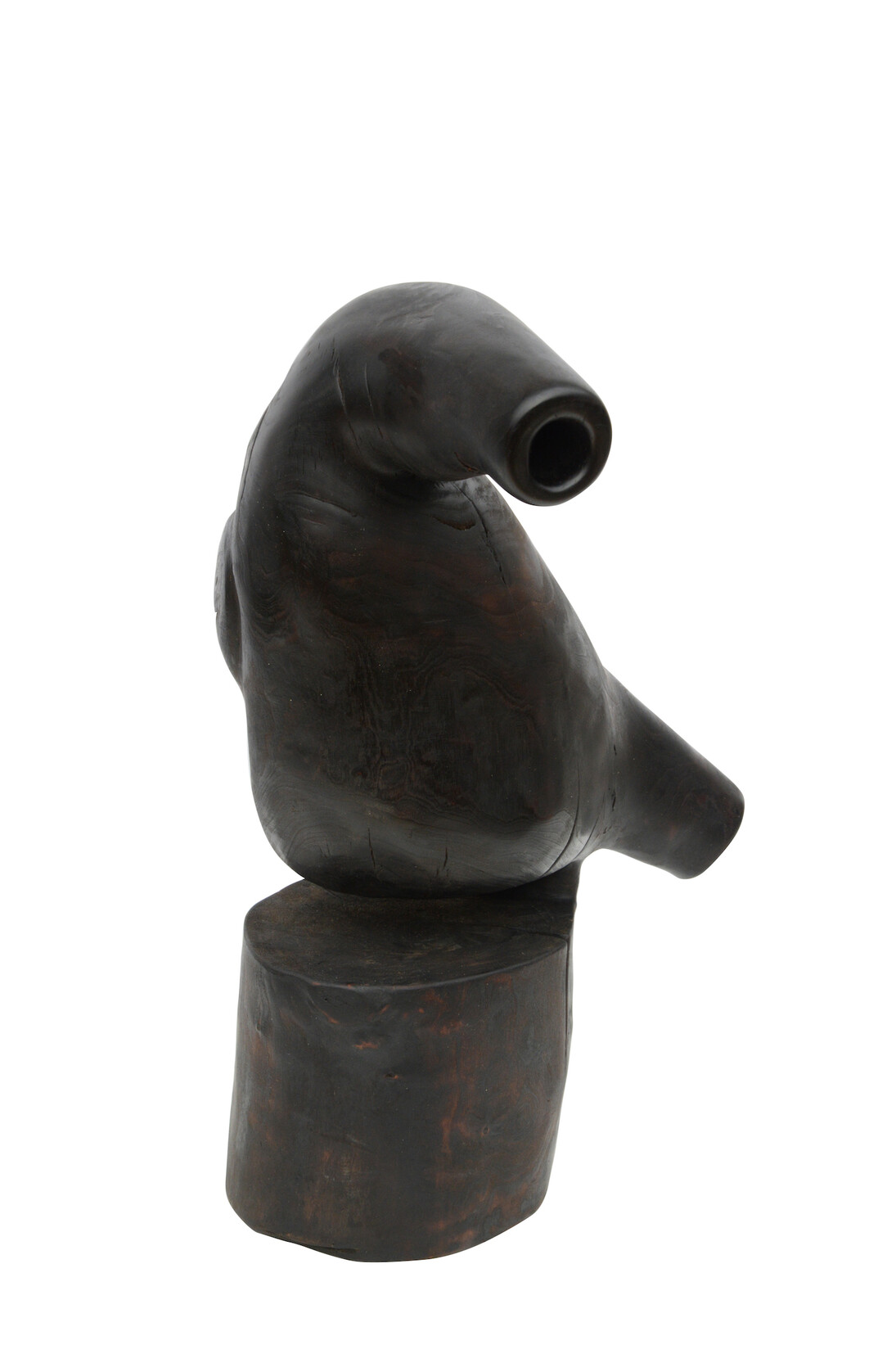 Wang Keping, Bird,1989, Chestnut. Courtesy of  10 Chancery Lane Gallery