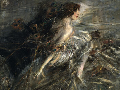 Giovanni Boldini, "La marchesa Luisa Casati con piume di pavone", 1911-1913, Galleria Nazionale d’Arte Moderna e Contemporanea, Roma