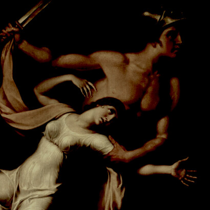 Casandra y Áyax (Tischbein, 1751): la épica y sus personajes (y, sobre todo, su gran protagonista: el destino) es el material con el que se construyen las tragedias griegas