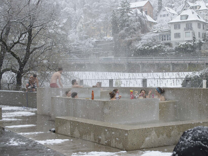 Bagno Popolare, Heisse brunnen baden, Baden, Switzerland, 2021. Avec l'aimable autorisation du Museum für Gestaltung