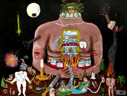 Tommaso Buldini, Medusa, 60x50 cm, olio su tela