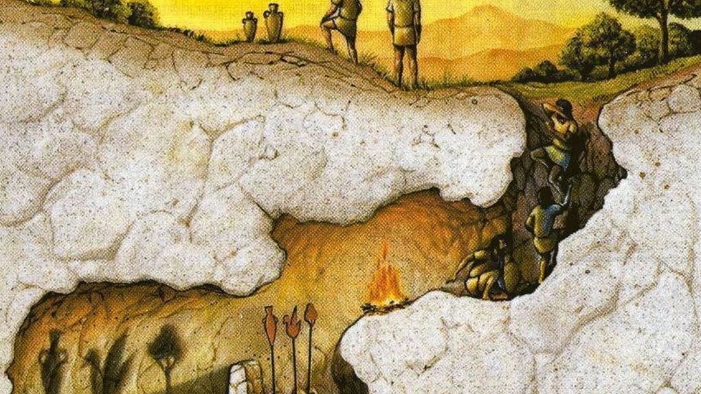 Representación del mito de la caverna