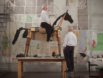 William Kentridge, Still from self-portrait as a 
coffee-pot, 2022. Courtesy Kentridge Studio and Yorkshire Sculpture Park