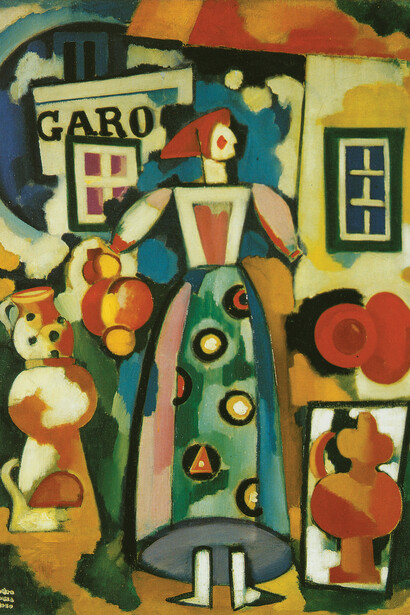 Chanson populaire (La Russe et le Figaro), 1916. 
Huile sur toile, 80 x 60 cm. Centro de Arte Moderna - Fundação Calouste Gulbenkian, Lisbonne.
