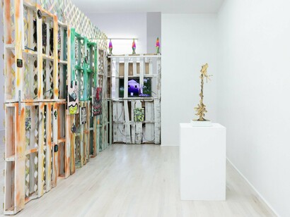 Installation View, Patrick Brennan, The Cage. Courtesy of Halsey McKay Gallery