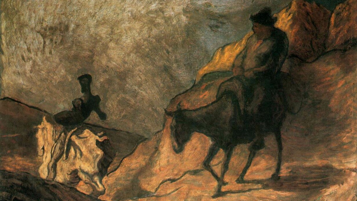 «Don Quijote y Sancho Panza», Honoré Daumier (1808-1879)