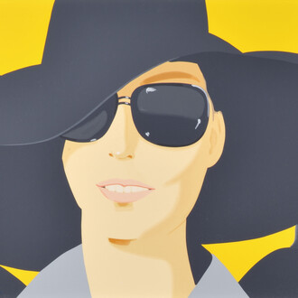 Alex Katz, Vivien in Black Hat, 2010, Silkscreen in 34 colors, 73 x 102 cm, Edition of 75
