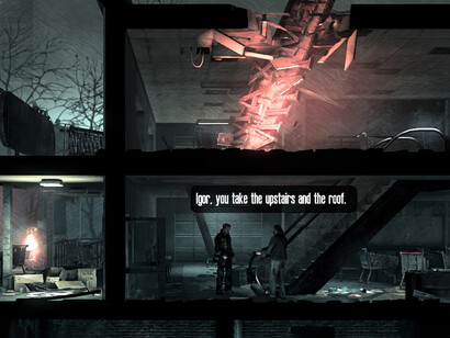 Captura de pantalla de This War of Mine, juego en el que se vive el conflicto en la piel y mente de quien sufre la guerra